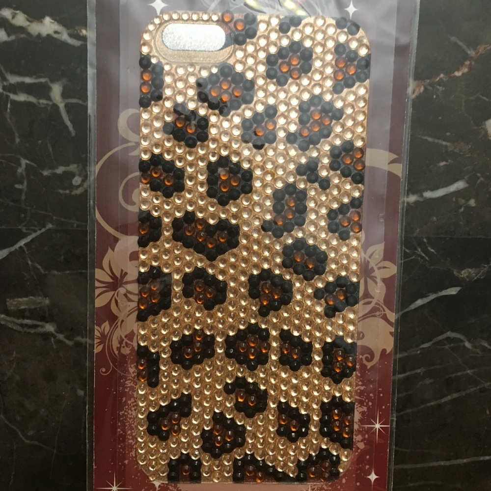 Cheetah Print iPhone 5 Rhinestone Sticker Case 📲 - Picture 3 of 5